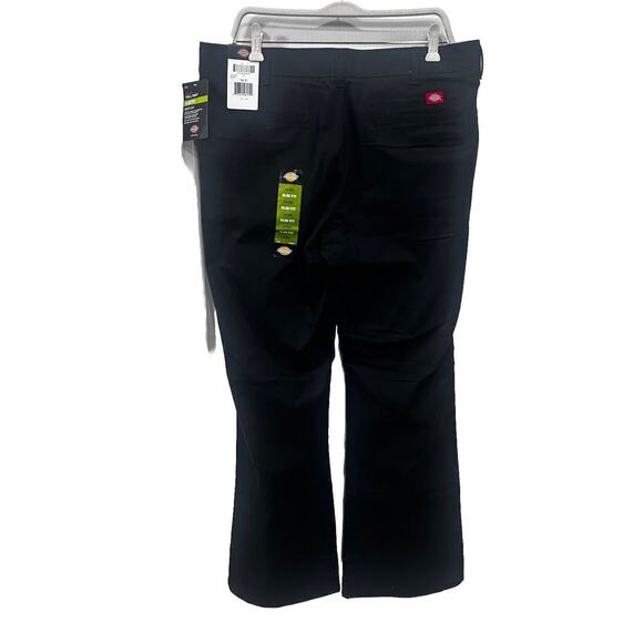 NWT Dickies Women Chino Pants Flex Twill Bootcut Stretch Slim Fit Black Sz 14R - Picture 3 of 10